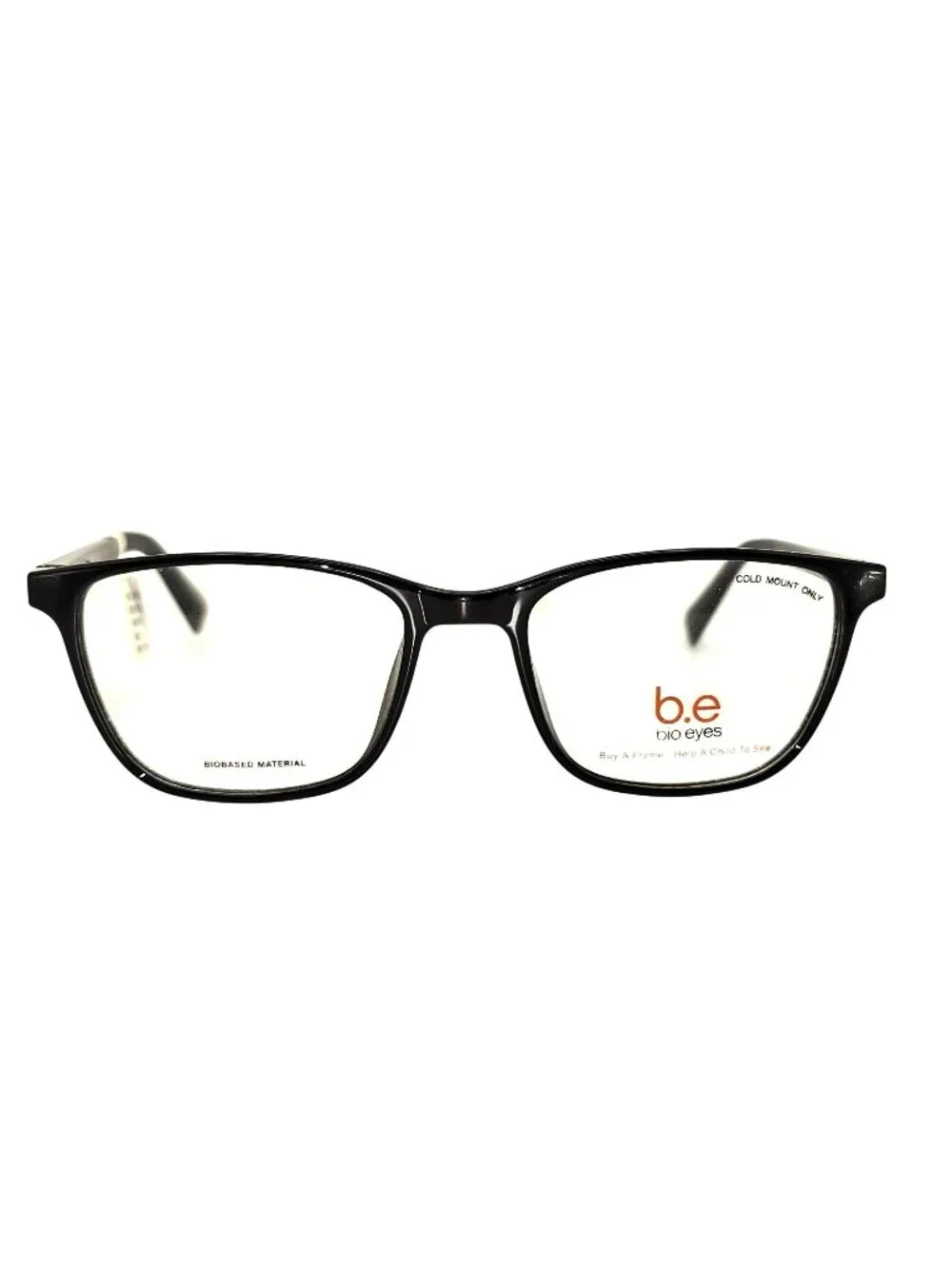 B.E Bio Eyes BE40 Verbena Black Rectangular Eyeglass Frame 49-17-140